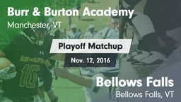 Matchup: Burr & Burton vs. Bellows Falls  2016