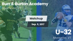 Matchup: Burr & Burton vs. U-32  2017