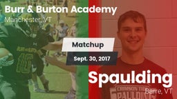 Matchup: Burr & Burton vs. Spaulding  2017