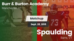 Matchup: Burr & Burton vs. Spaulding  2018
