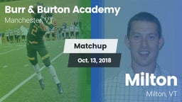 Matchup: Burr & Burton vs. Milton  2018