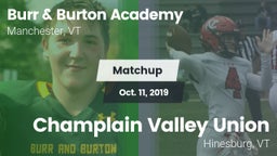 Matchup: Burr & Burton vs. Champlain Valley Union  2019