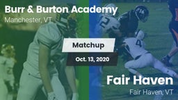 Matchup: Burr & Burton vs. Fair Haven  2020