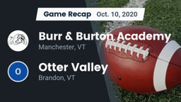 Recap: Burr & Burton Academy  vs. Otter Valley  2020