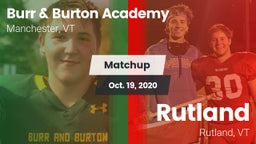 Matchup: Burr & Burton vs. Rutland  2020