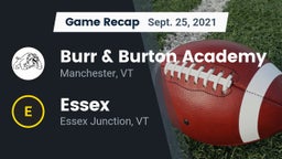 Recap: Burr & Burton Academy  vs. Essex  2021