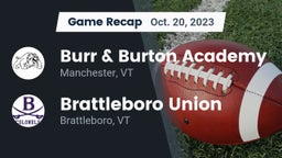Recap: Burr & Burton Academy  vs. Brattleboro Union  2023