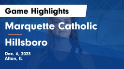Marquette Catholic  vs Hillsboro  Game Highlights - Dec. 6, 2023