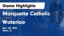 Marquette Catholic  vs Waterloo  Game Highlights - Dec. 28, 2023