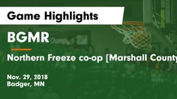 BGMR vs Northern Freeze co-op [Marshall County Central/Tri-County]  Game Highlights - Nov. 29, 2018
