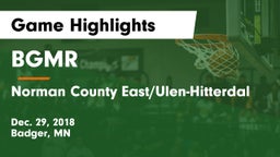 BGMR vs Norman County East/Ulen-Hitterdal Game Highlights - Dec. 29, 2018