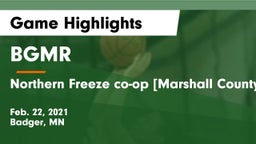BGMR vs Northern Freeze co-op [Marshall County Central/Tri-County]  Game Highlights - Feb. 22, 2021