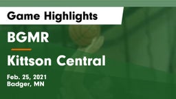 BGMR vs Kittson Central  Game Highlights - Feb. 25, 2021