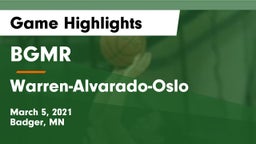 BGMR vs Warren-Alvarado-Oslo  Game Highlights - March 5, 2021
