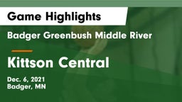 Badger Greenbush Middle River vs Kittson Central  Game Highlights - Dec. 6, 2021