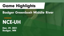 Badger Greenbush Middle River vs NCE-UH Game Highlights - Dec. 29, 2021