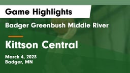 Badger Greenbush Middle River vs Kittson Central  Game Highlights - March 4, 2023
