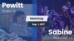 Matchup: Pewitt vs. Sabine  2017