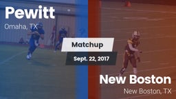 Matchup: Pewitt vs. New Boston  2017