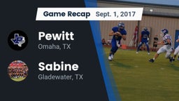 Recap: Pewitt  vs. Sabine  2017