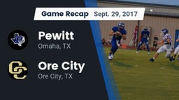 Recap: Pewitt  vs. Ore City  2017