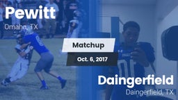 Matchup: Pewitt vs. Daingerfield  2017