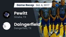 Recap: Pewitt  vs. Daingerfield  2017