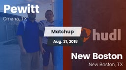 Matchup: Pewitt vs. New Boston  2018