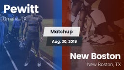 Matchup: Pewitt vs. New Boston  2019