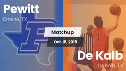 Matchup: Pewitt vs. De Kalb  2019