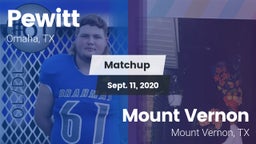 Matchup: Pewitt vs. Mount Vernon  2020