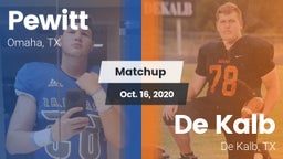 Matchup: Pewitt vs. De Kalb  2020