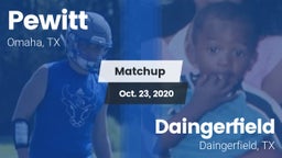 Matchup: Pewitt vs. Daingerfield  2020