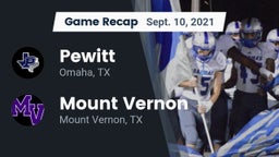 Recap: Pewitt  vs. Mount Vernon  2021