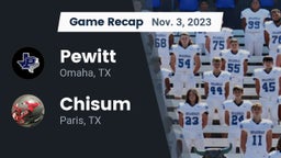 Recap: Pewitt  vs. Chisum 2023