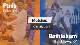 Matchup: Paris vs. Bethlehem  2016