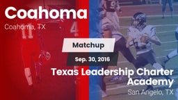 Matchup: Coahoma vs. Texas Leadership Charter Academy  2016