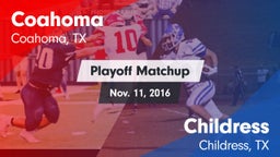 Matchup: Coahoma vs. Childress  2016