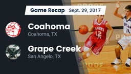 Recap: Coahoma  vs. Grape Creek  2017