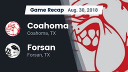 Recap: Coahoma  vs. Forsan  2018