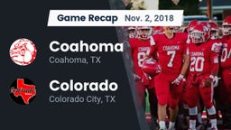 Recap: Coahoma  vs. Colorado  2018