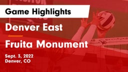 Denver East  vs Fruita Monument  Game Highlights - Sept. 3, 2022