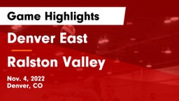 Denver East  vs Ralston Valley  Game Highlights - Nov. 4, 2022