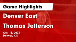 Denver East  vs Thomas Jefferson  Game Highlights - Oct. 18, 2023