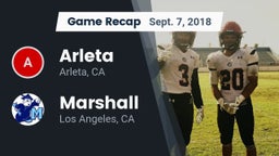 Recap: Arleta  vs. Marshall  2018