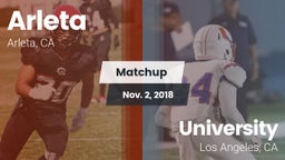 Matchup: Arleta  vs. University  2018