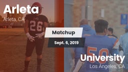Matchup: Arleta  vs. University  2019