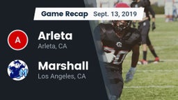 Recap: Arleta  vs. Marshall  2019
