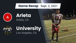 Recap: Arleta  vs. University  2021