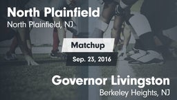 Matchup: North Plainfield vs. Governor Livingston  2016